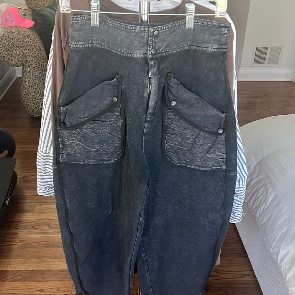 FP Movement by Free People Washed Black Timko Pants